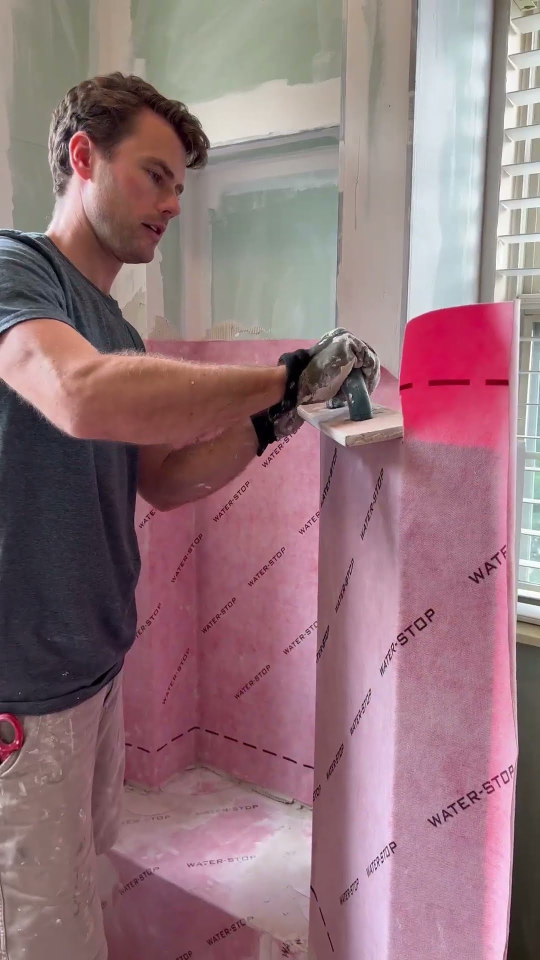 Start to finish shower waterproofing