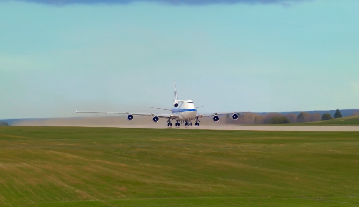 There's a Boeing 747 that has a surreal fifth engine on it and this is ...