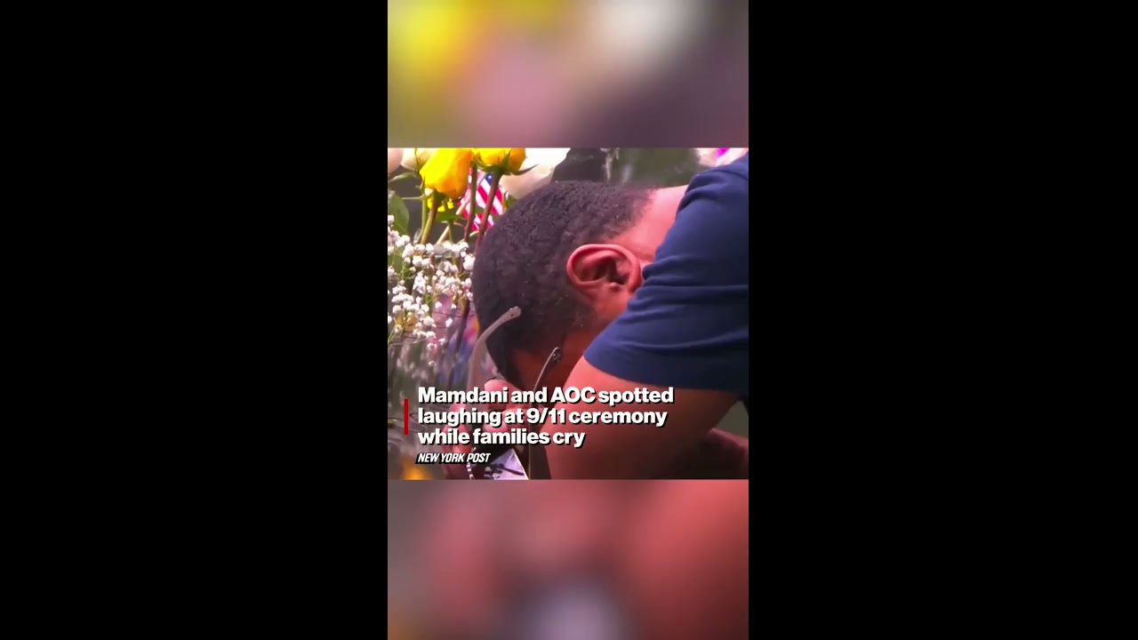 Mamdani and AOC spotted laughing at 9/11 ceremony while families cry