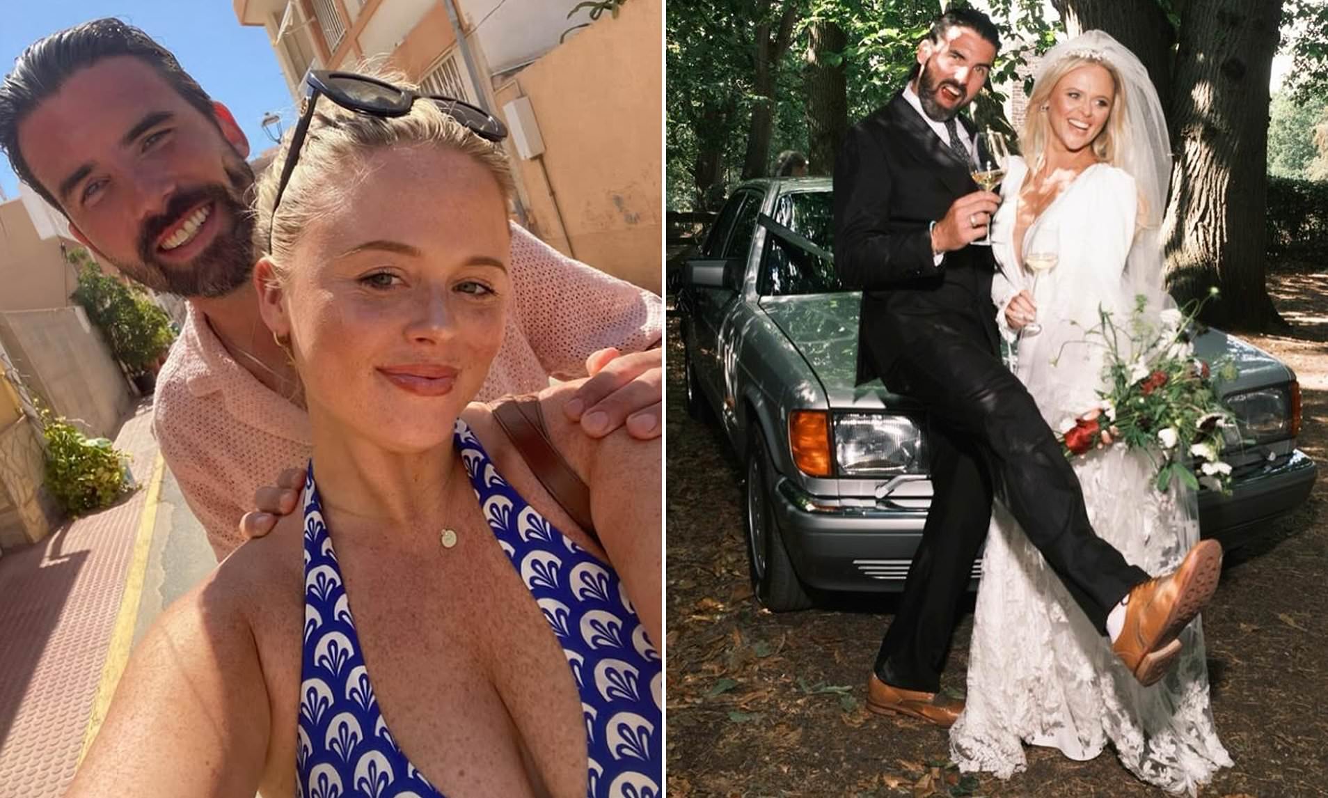 Emily Atack and husband Alistair's unconventional love story ahead of second wedding today