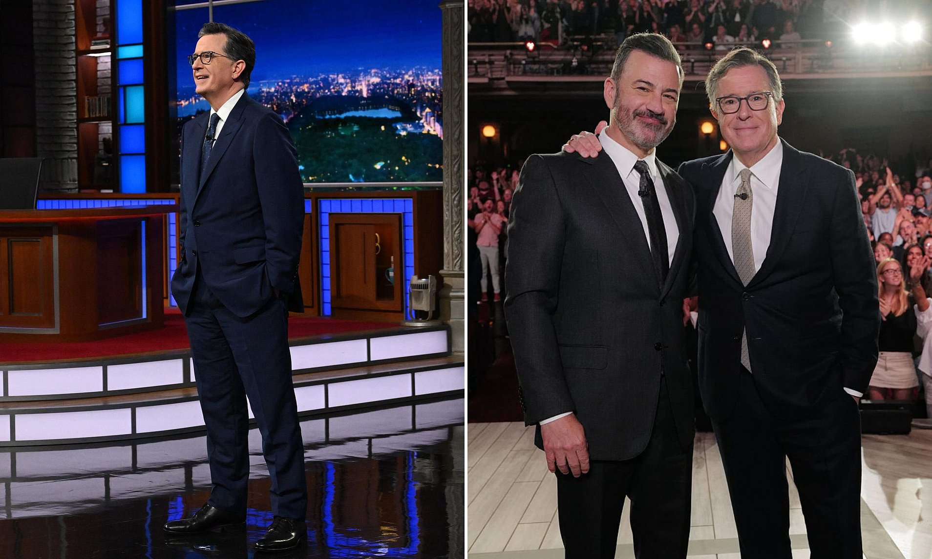 Stephen Colbert can't stay away from late-night TV as he returns to screens with Jimmy Kimmel