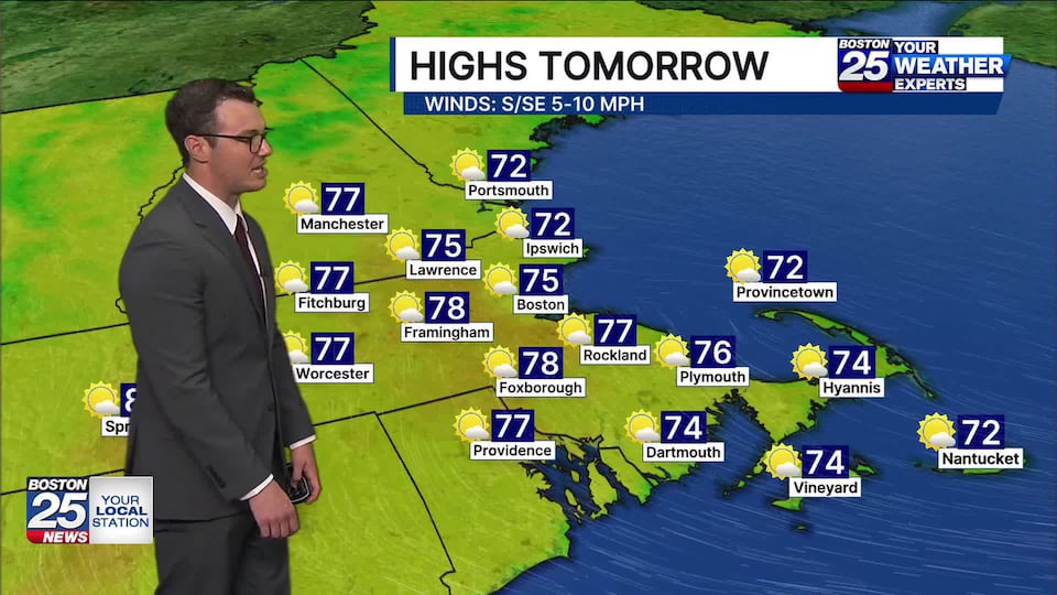 Boston 25 Friday evening weather forecast