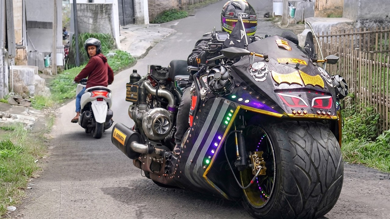 Riding Indonesia's biggest homemade Batman motorcycle