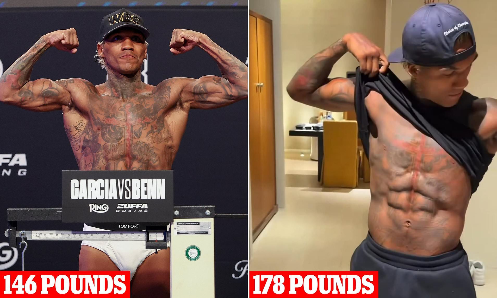Conor Benn shows off remarkable weight transformation after piling on 32 pounds in just hours