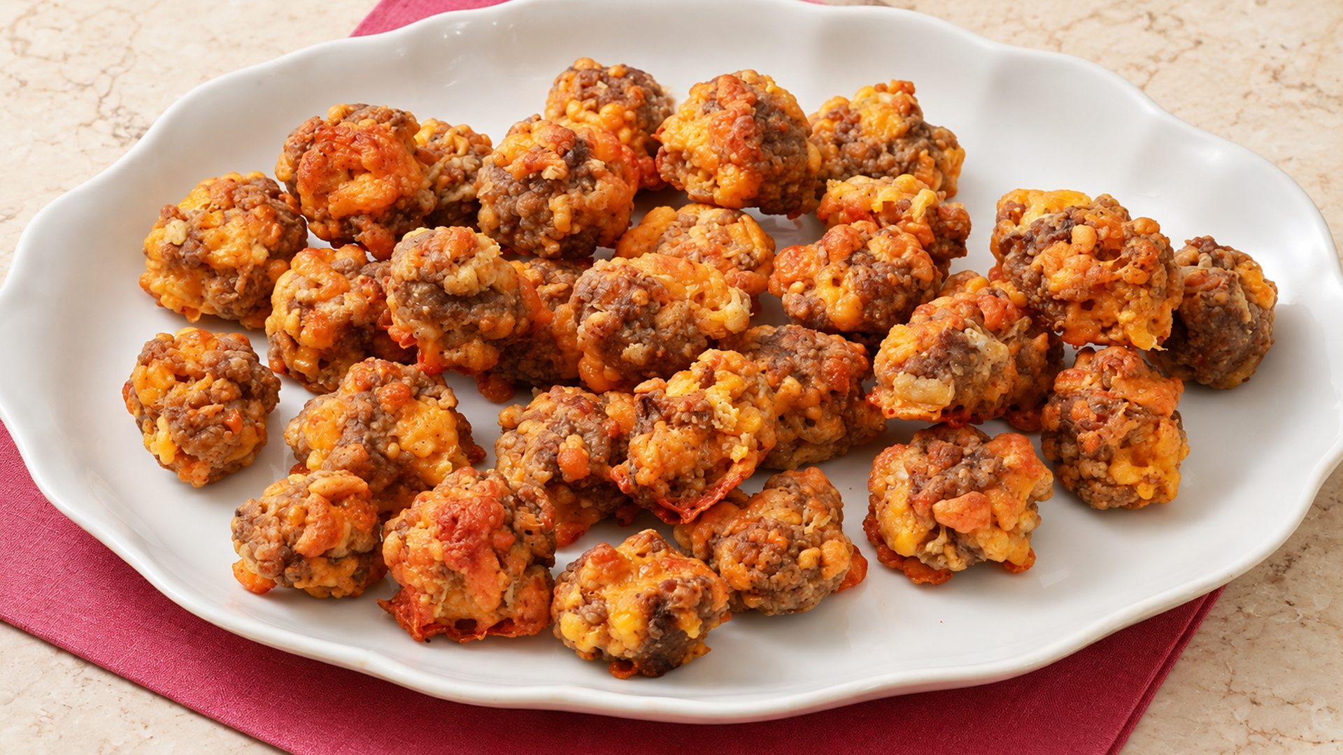 Martha Stewart sausage and cheddar balls recipe for easy entertaining