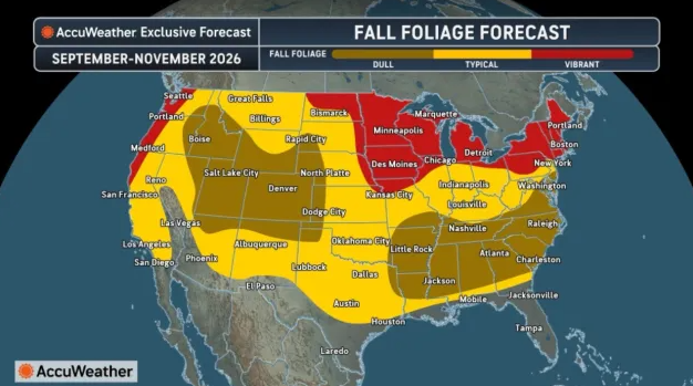 Maps show 2026 fall foliage predictions. When will colors peak?