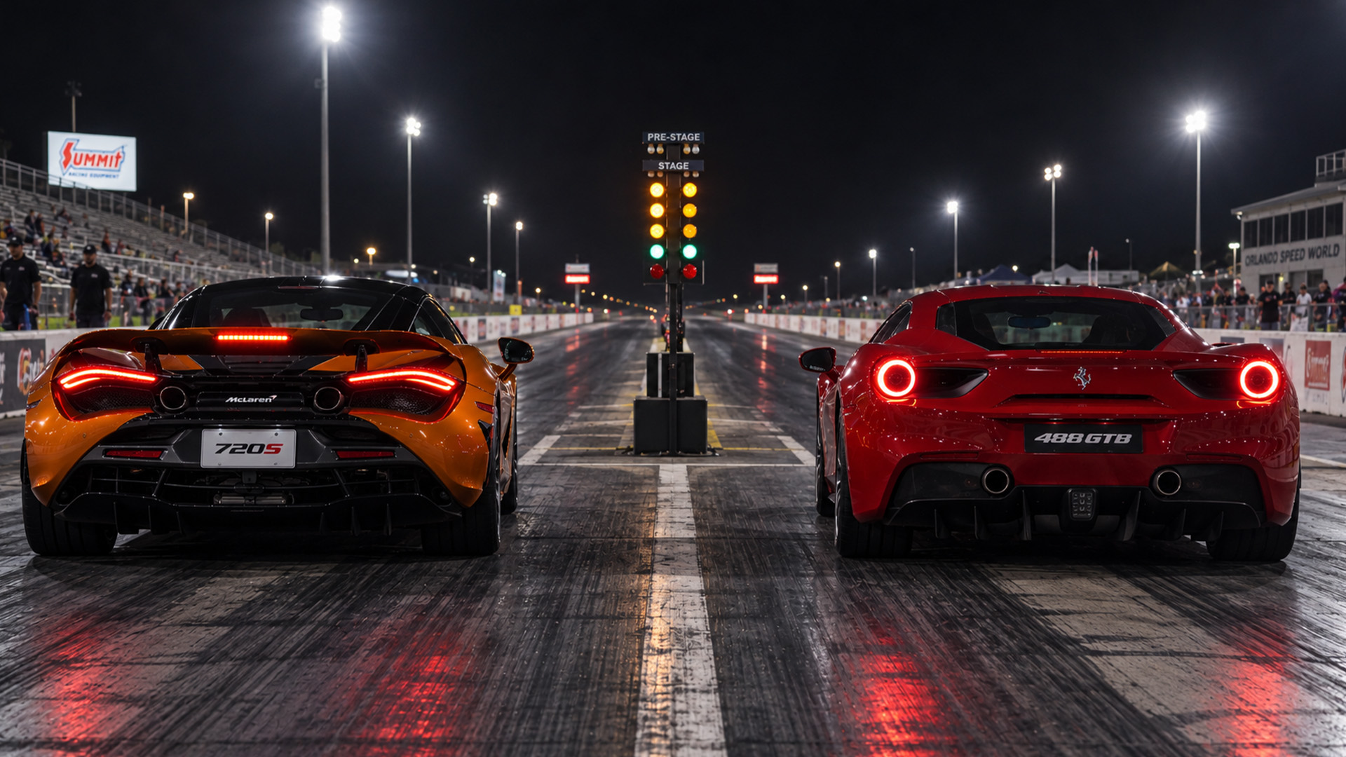 Can The Ferrari 488 GTB Beat The McLaren 720S Drag Race