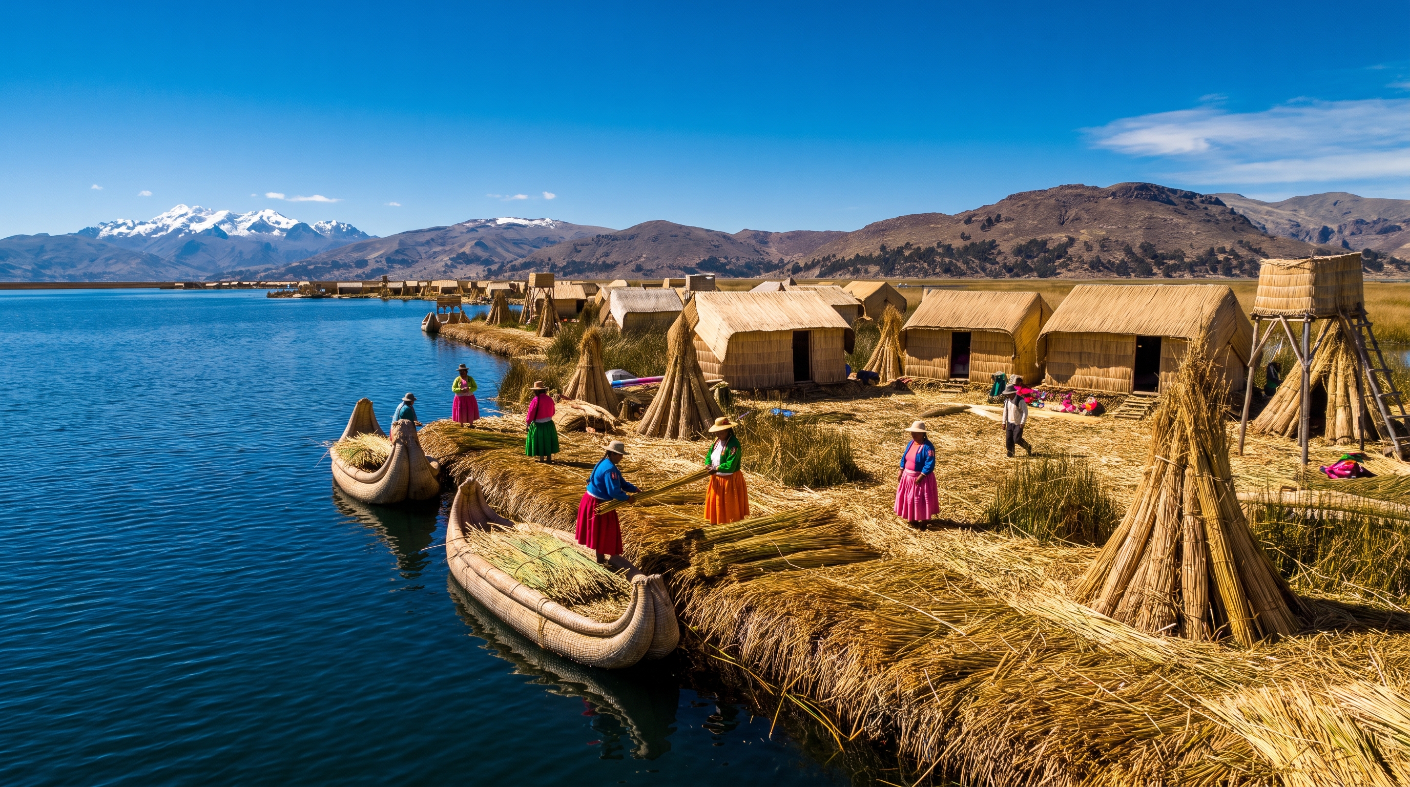 Indigenous families survive on shifting handmade reed platforms ...