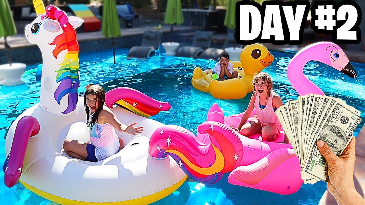 Last to fall in the pool wins $1000