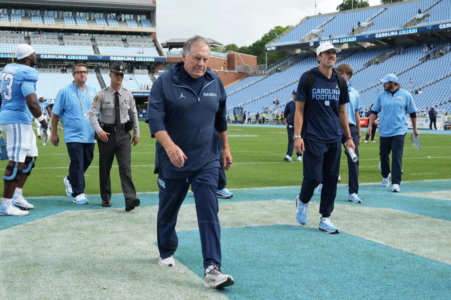 What Bill Belichick, UNC Football did during weather delay vs. ETSU What Bill Belichick, UNC Football did during weather delay vs. ETSU