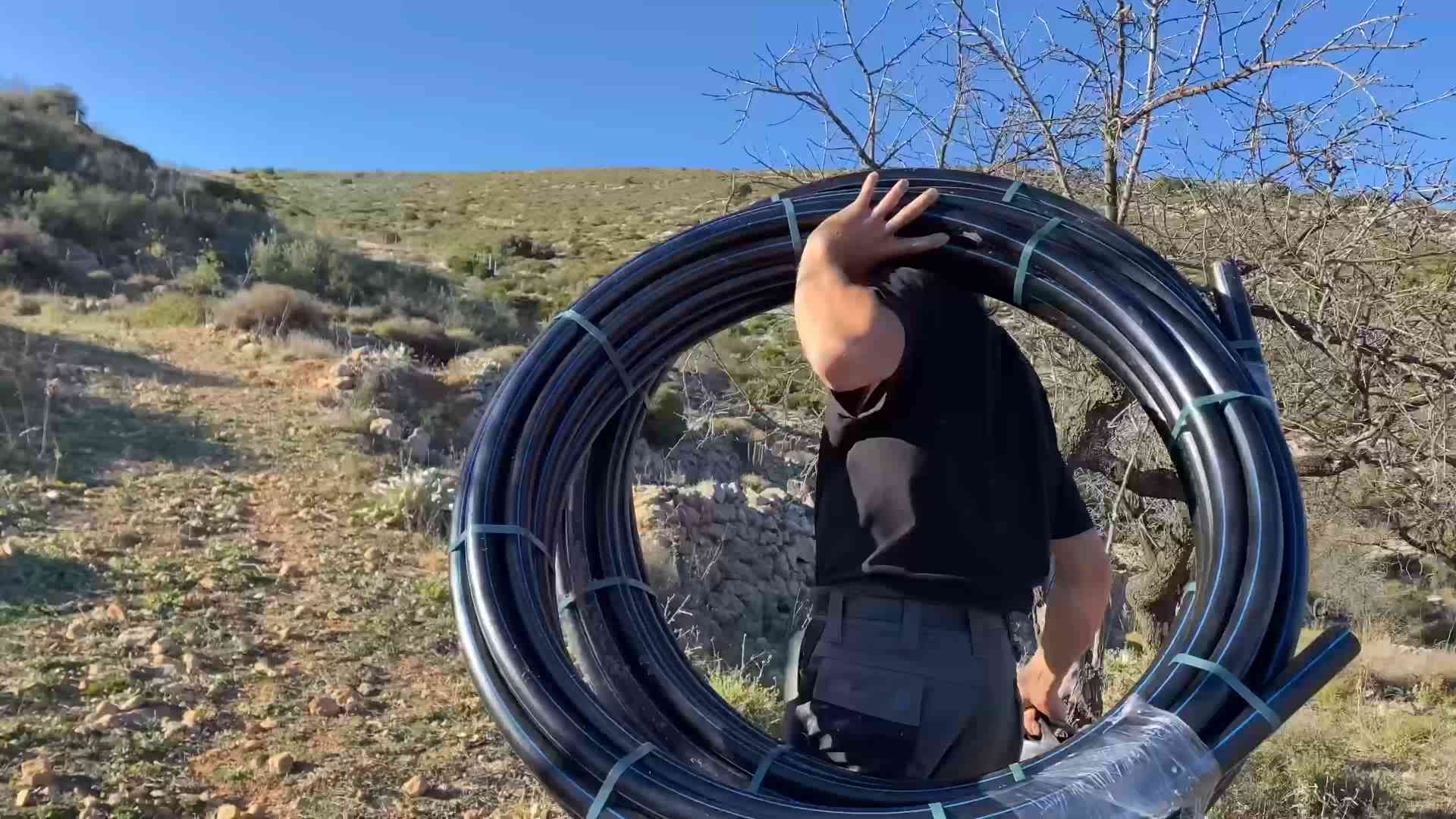 Installing a water inlet pipe to the pond