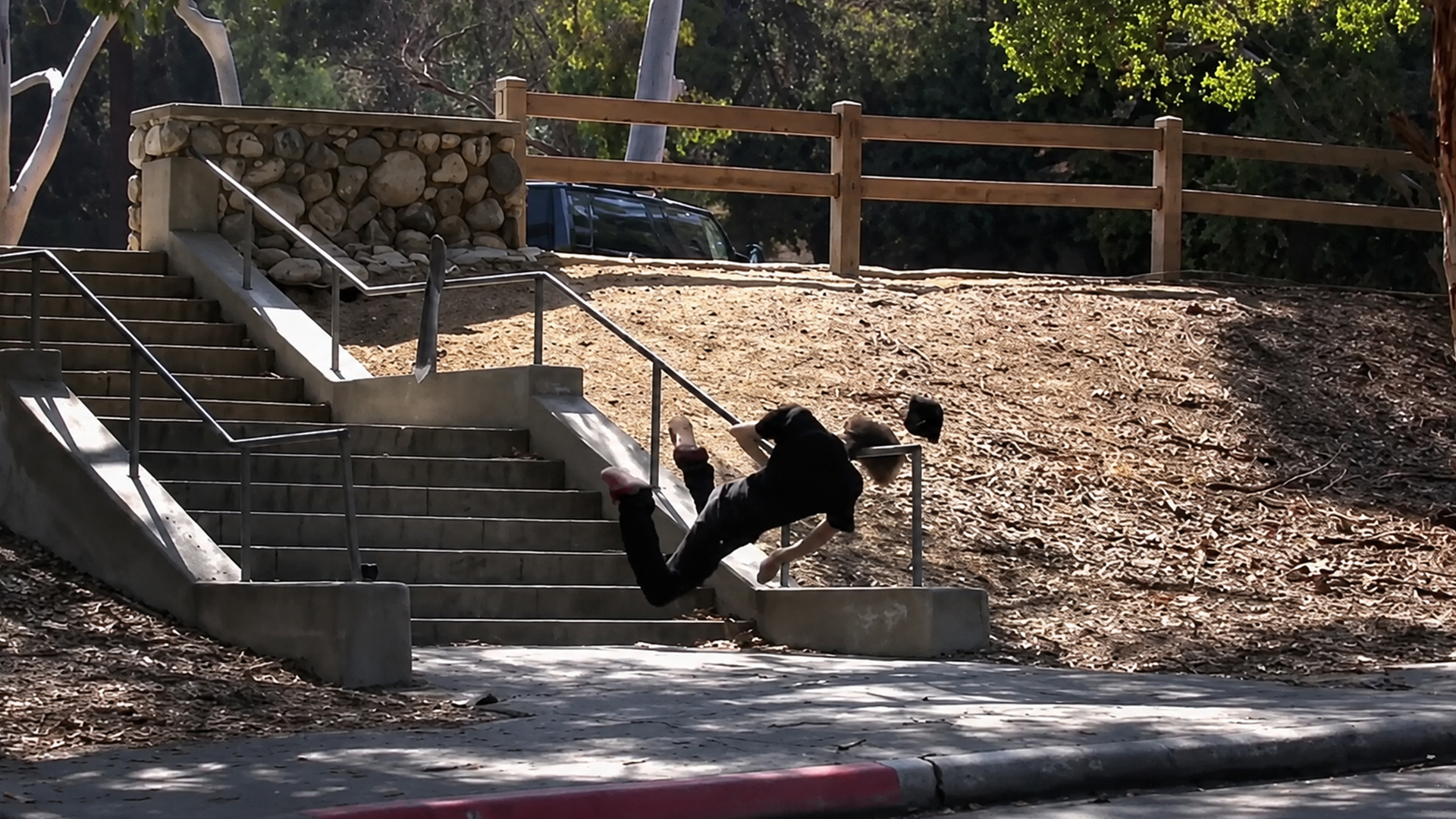 These awkward landings looked rough on the neck
