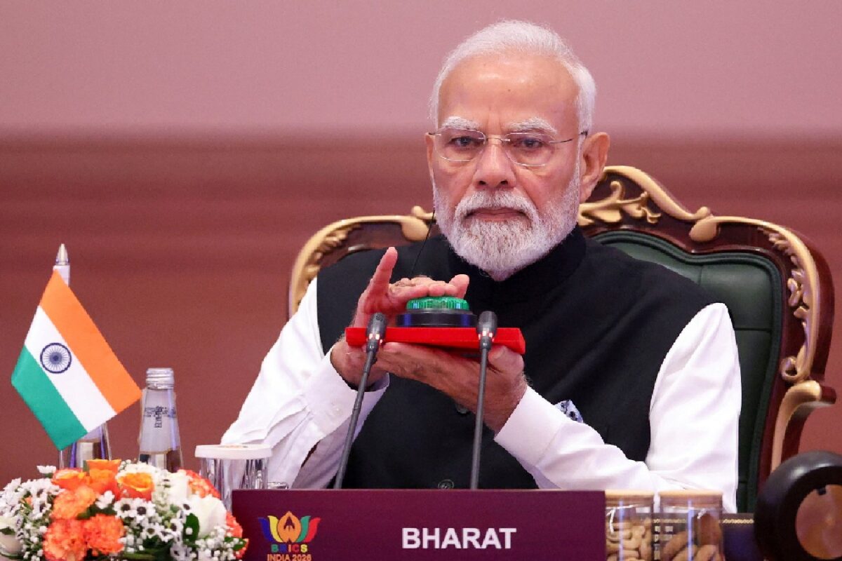 Prime Minister Narendra Modi attends day one of the BRICS Summit in New Delhi. (IMAGE: REUTERS)