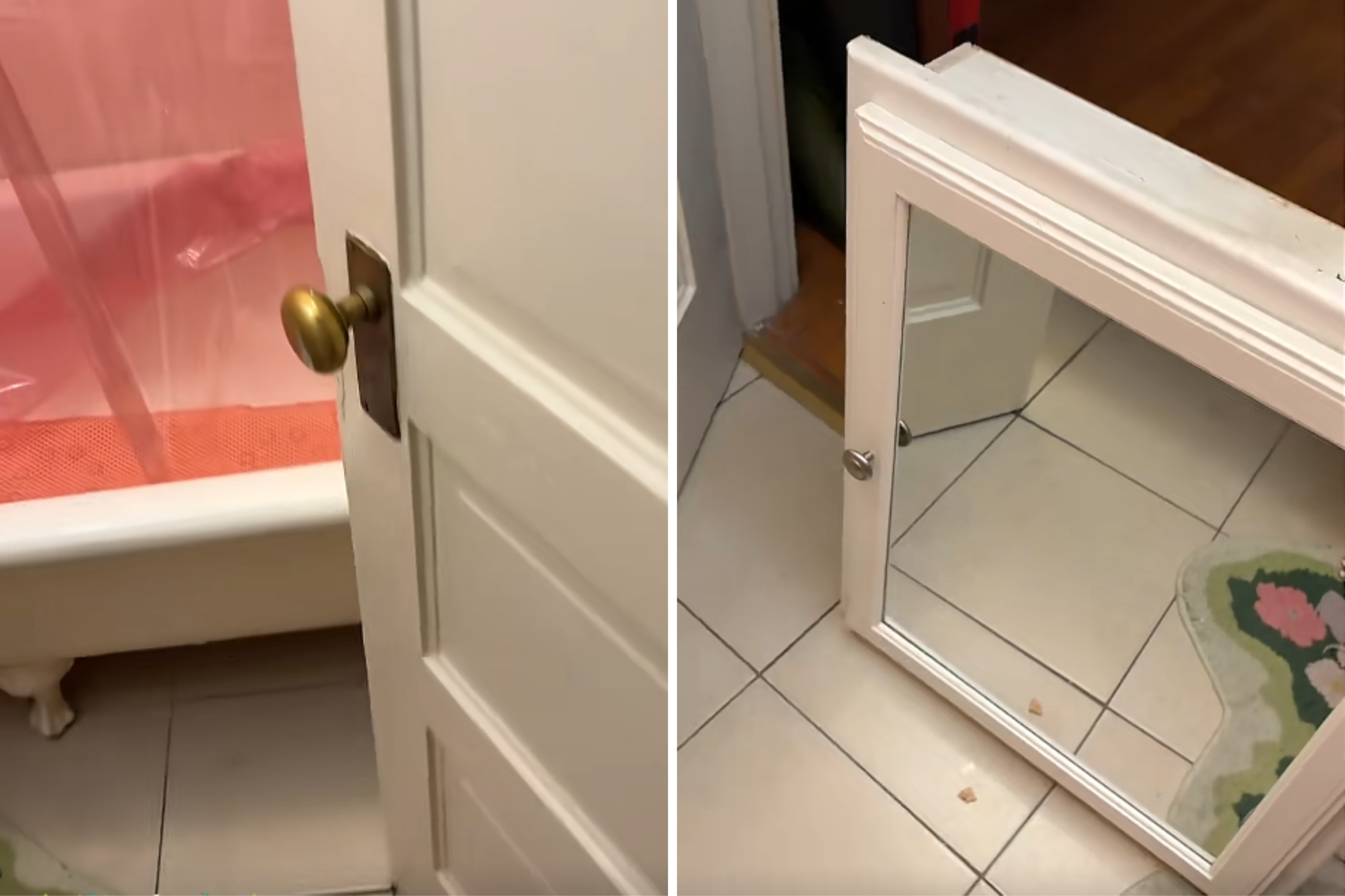 Renter removes medicine cabinet from wall—unprepared for what's behind it