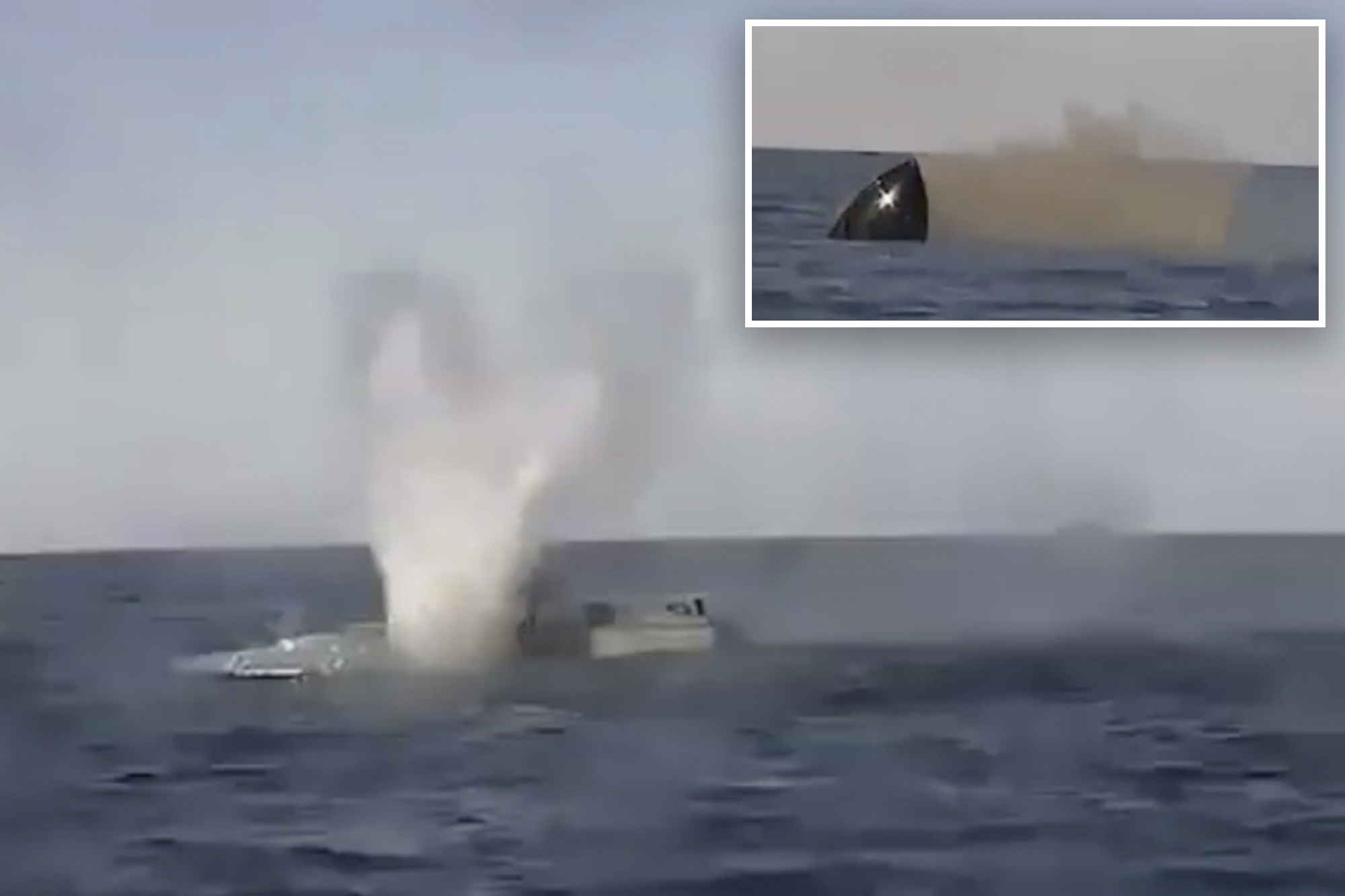 Ukraine and Russia clash in 'first-ever' drone battle at sea, video shows