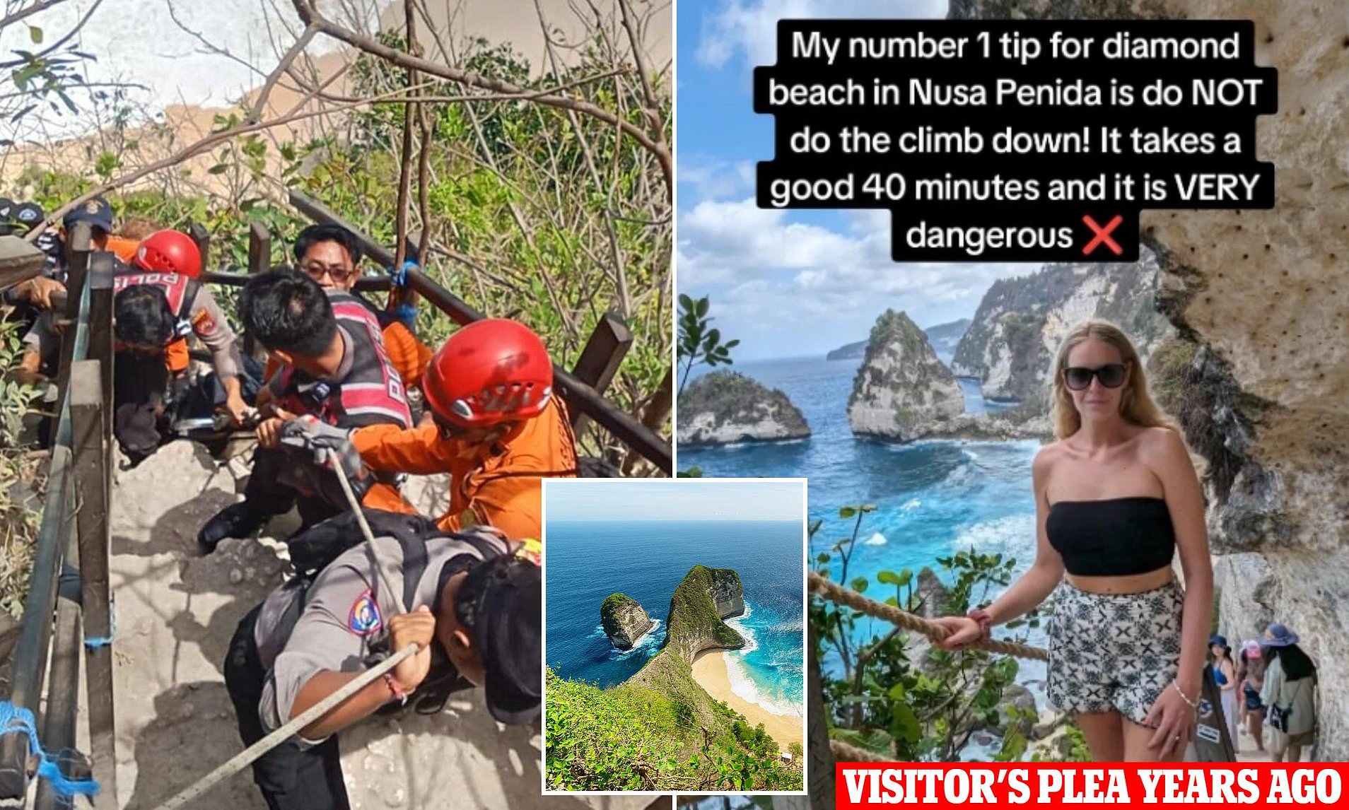Aussies blast Bali's T-Rex cliff and say warning signs were ignored after Queensland woman's death