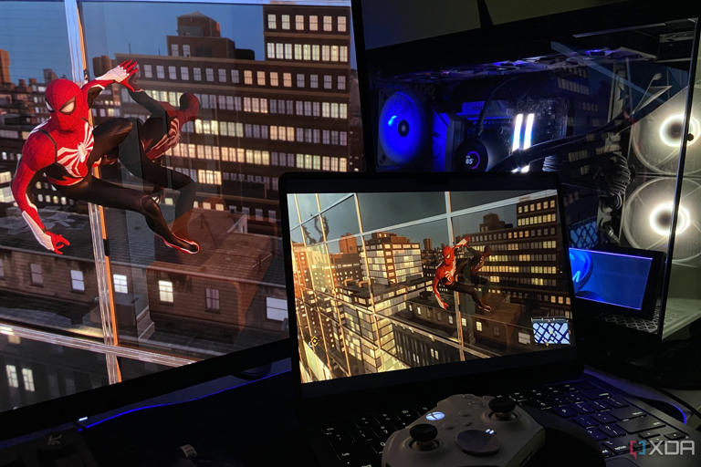 My old laptop plays my desktop's games now, and the whole setup took ...