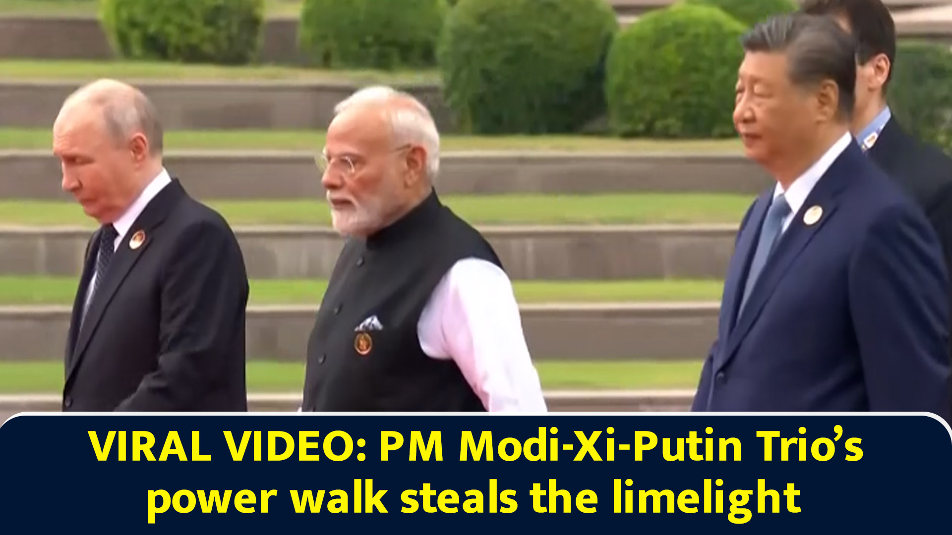Viral video: PM Modi-Xi-Putin trio’s power walk steals the limelight