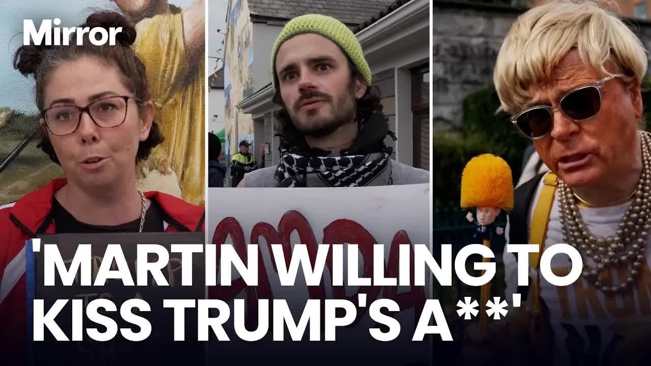 Thousands protest Trump's Ireland visit