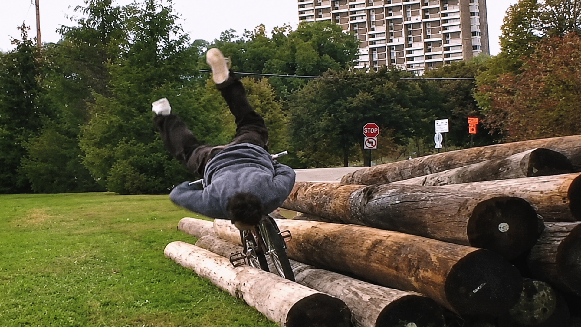 These bike rides finished with hard falls