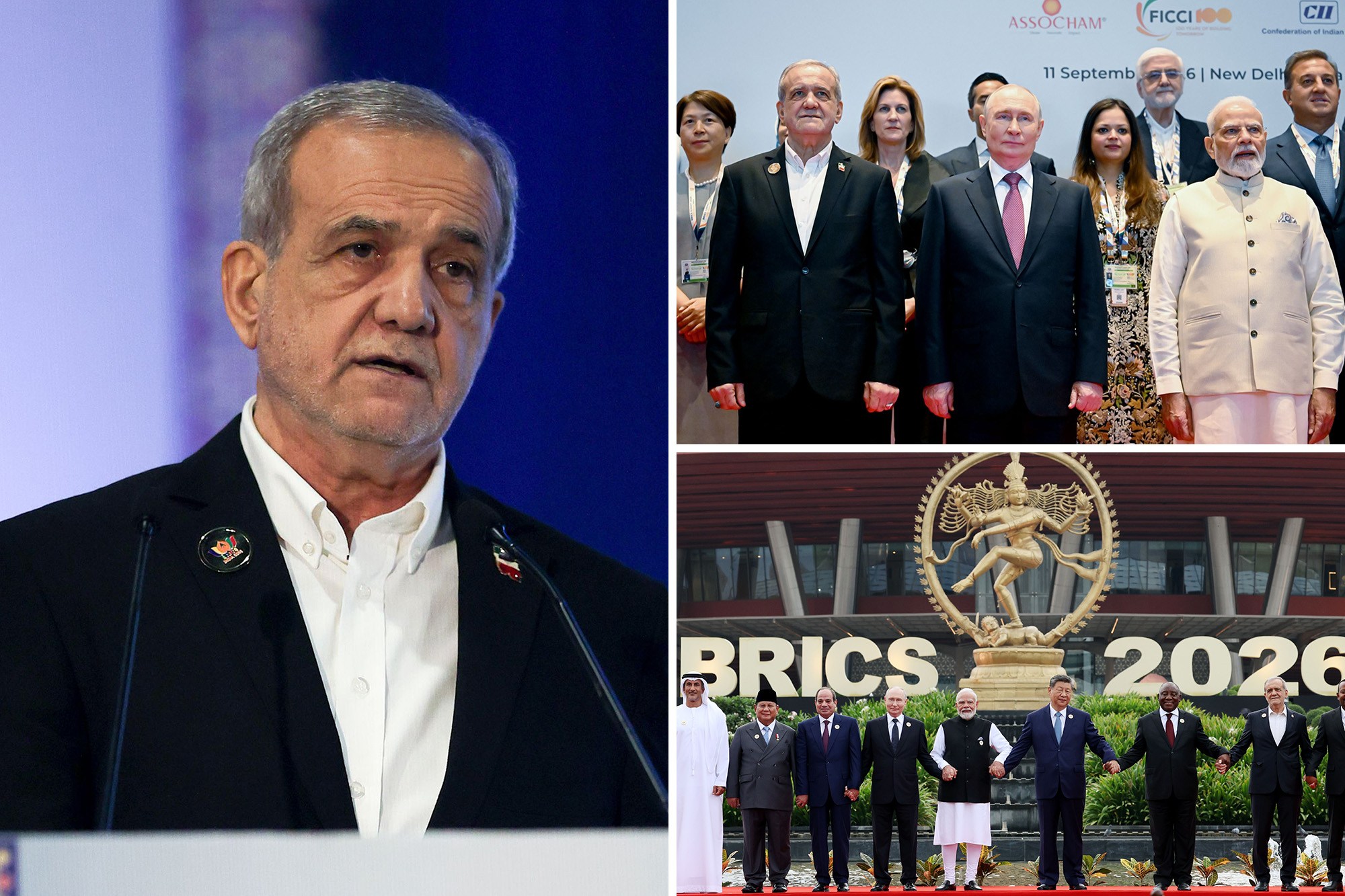 Iran joins Russia, China at BRICS conference calling for a halt to 'escalation' in Middle East