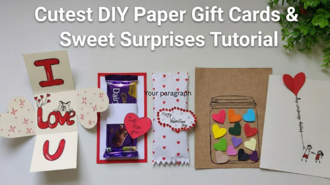 Cutest DIY paper gift cards & sweet surprises tutorial