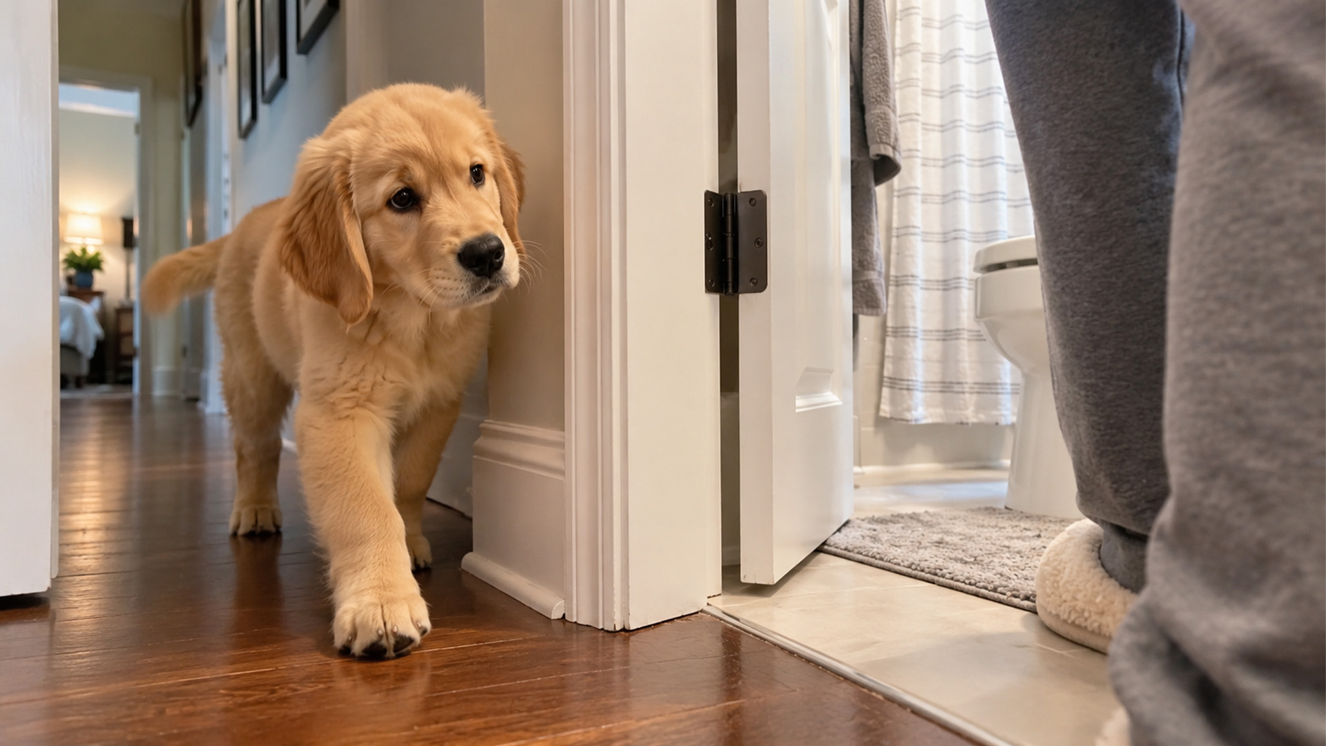 Golden retriever needs to know everything