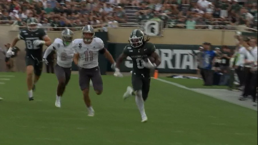 Cam Edwards leads Michigan State to 35-7 win over Eastern Michigan