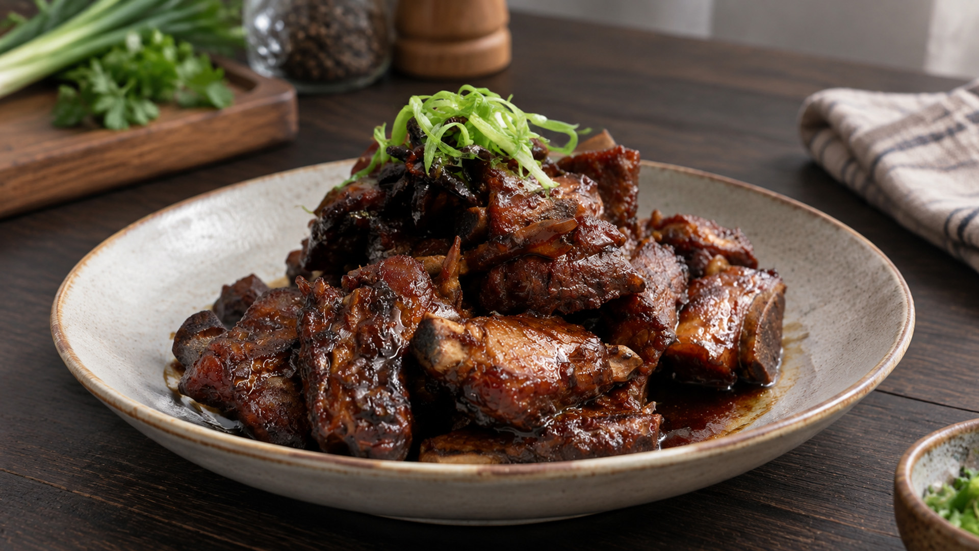 These Chinese style ribs melt off the bone
