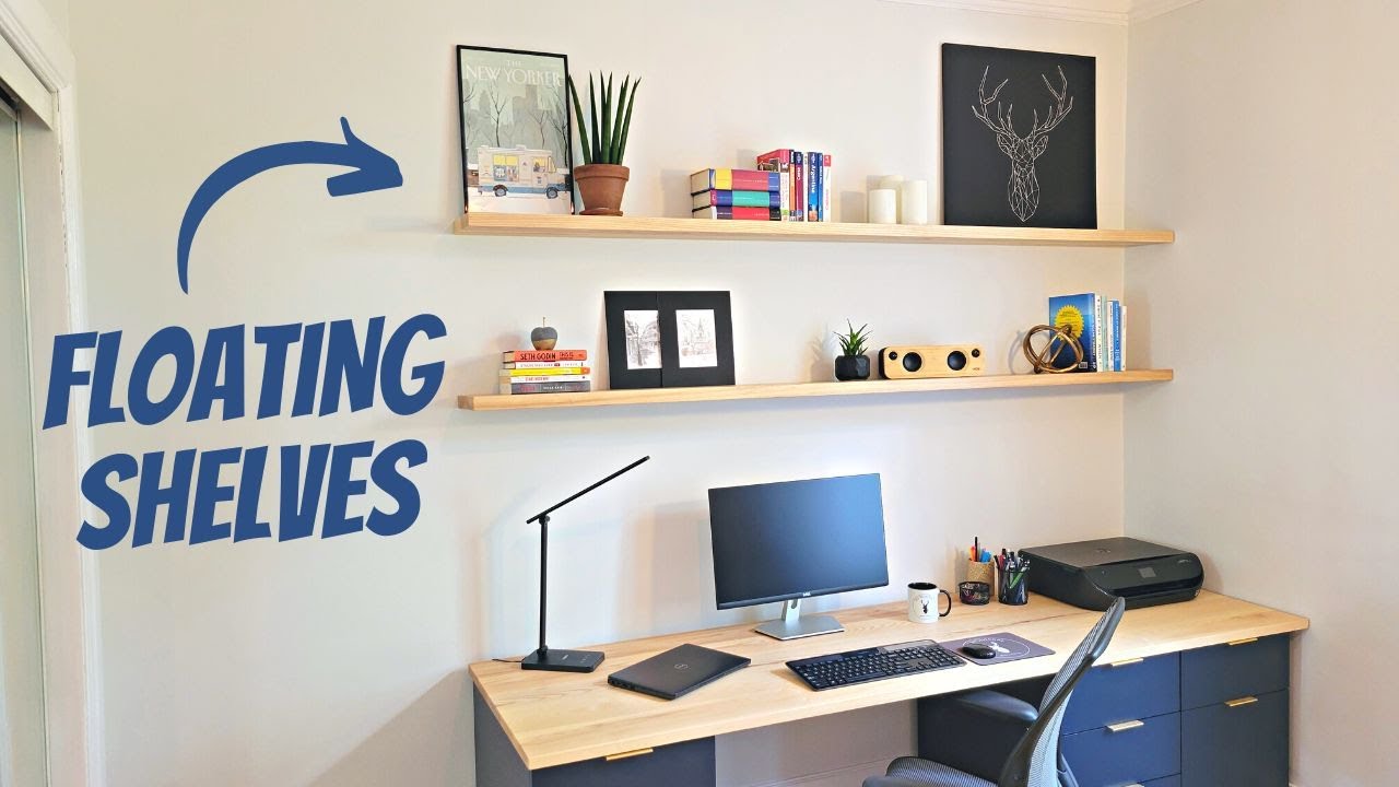 How to hang long floating shelves fast