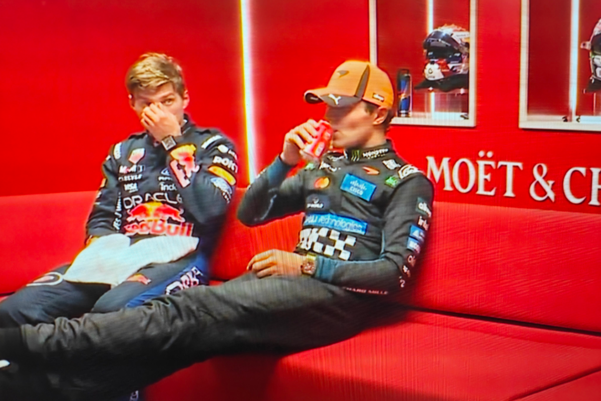 Norris fires back after being told he can't drink a can of Coca-Cola