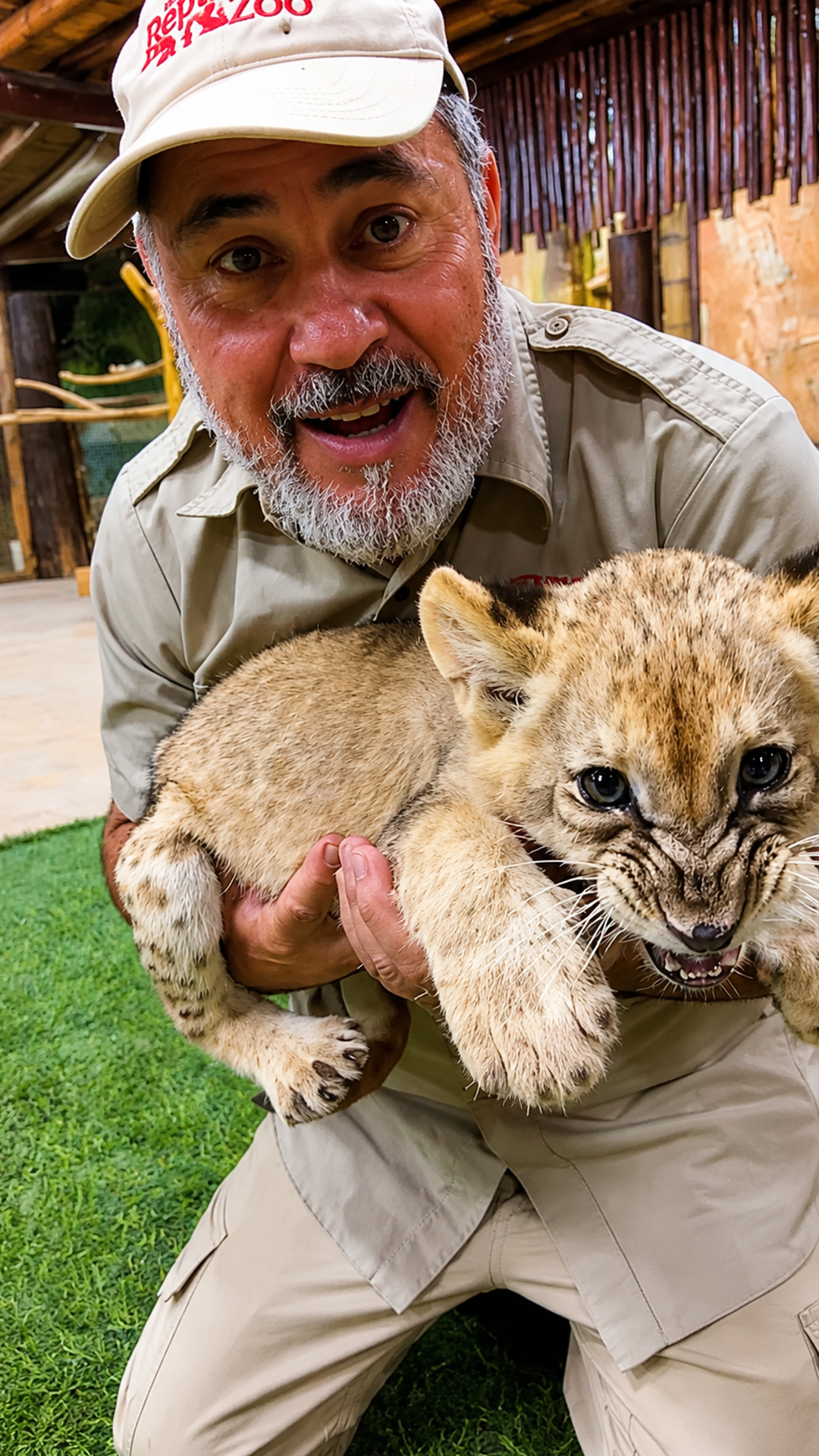 Growing strength of a young lion and Bengal tiger