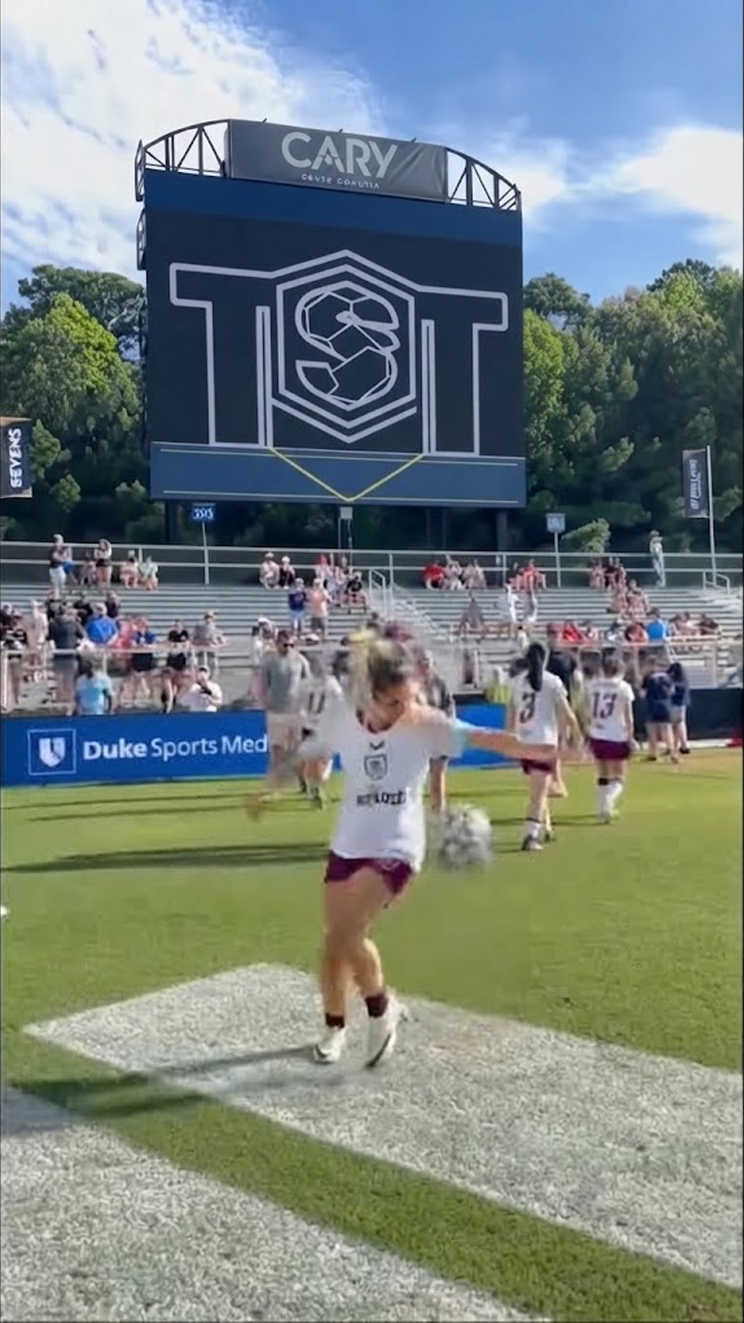 Practicing advanced football skills during match warm up