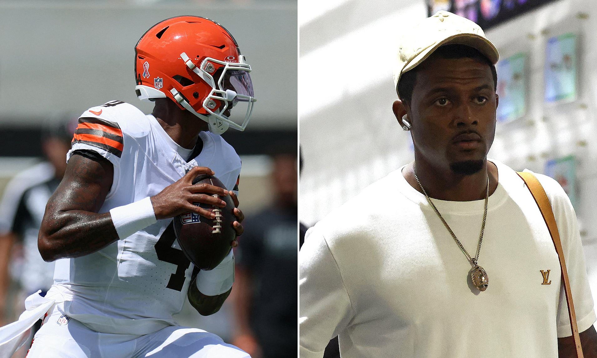 NFL fans rip scandalized QB Deshaun Watson as he throws awful interception on his first drive