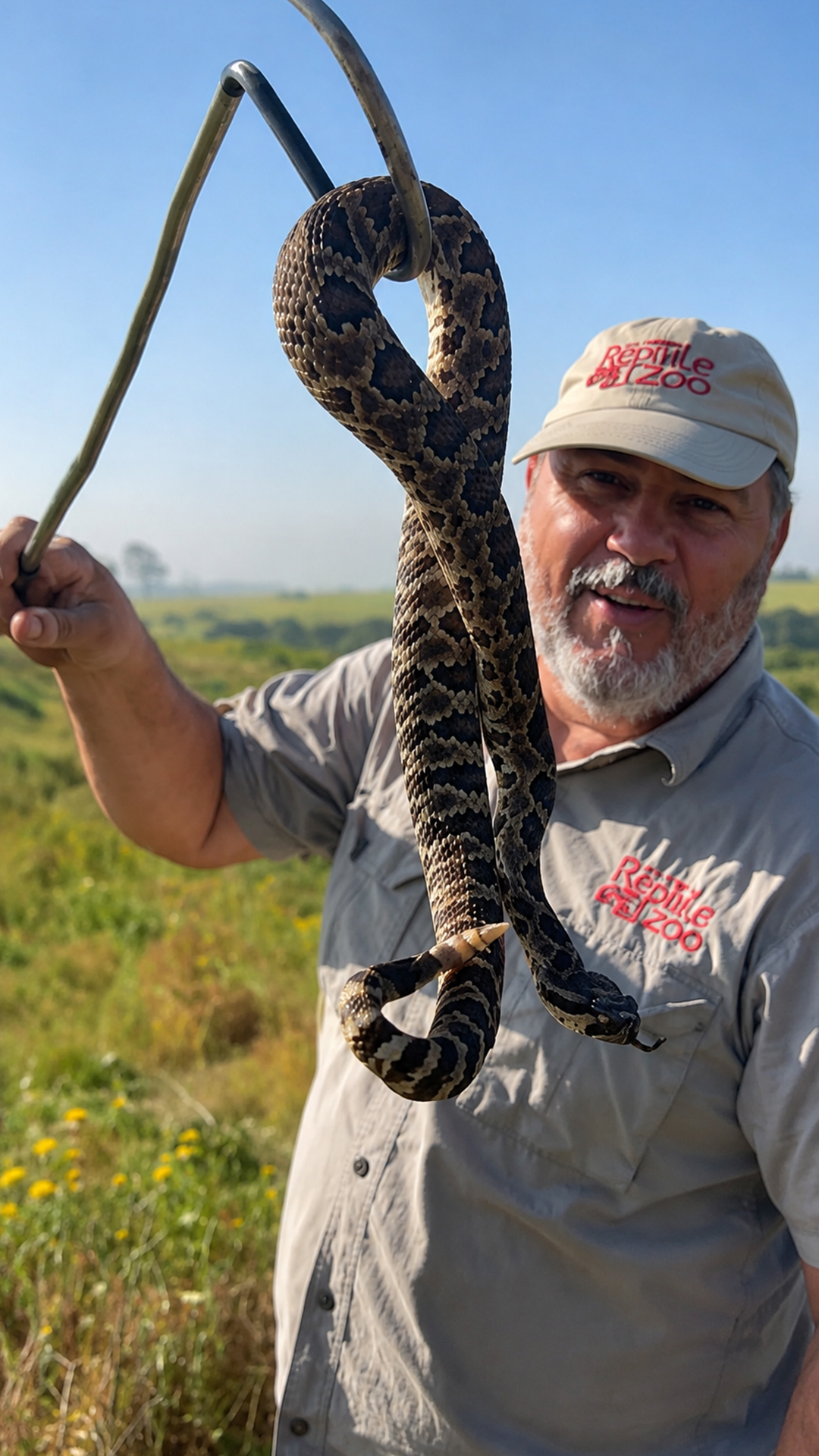 Finding a well-hidden rattlesnake out in the wild