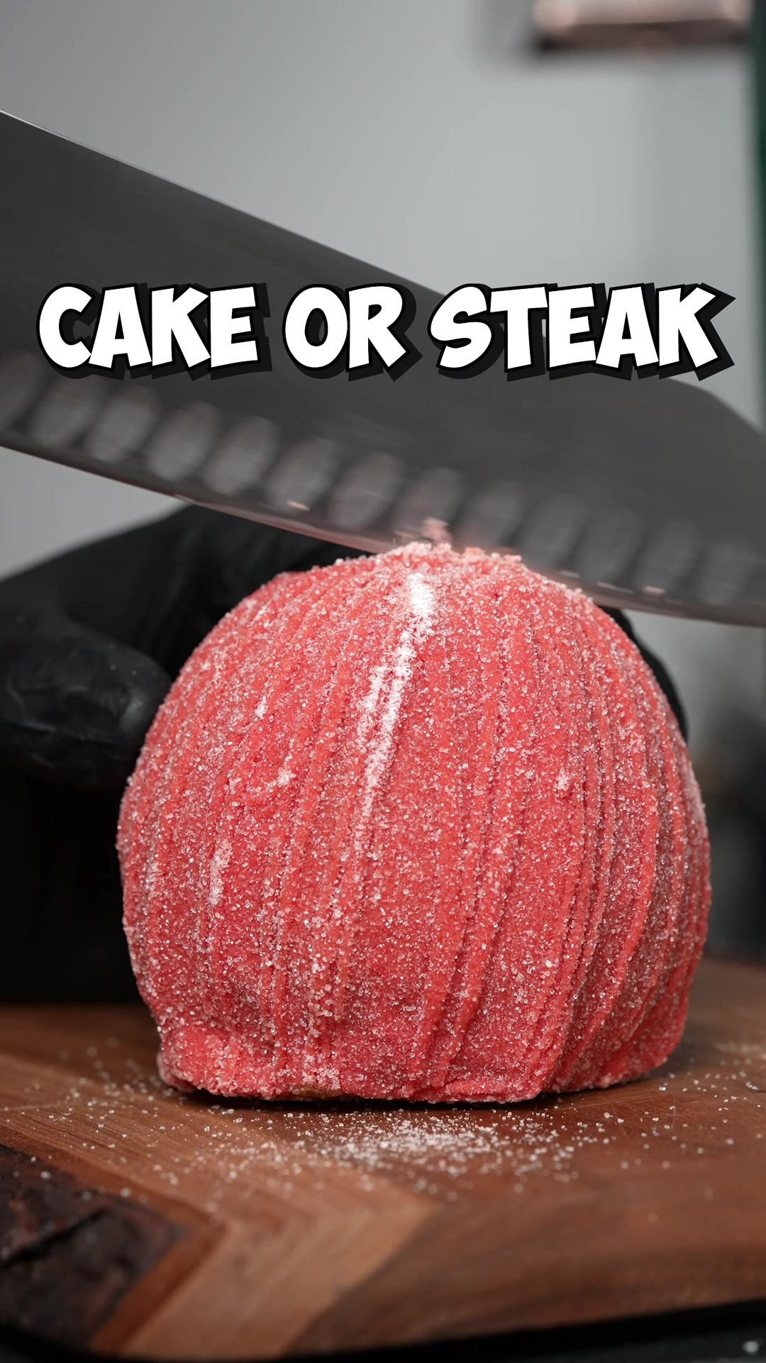 Cake or steak ASMR food clip