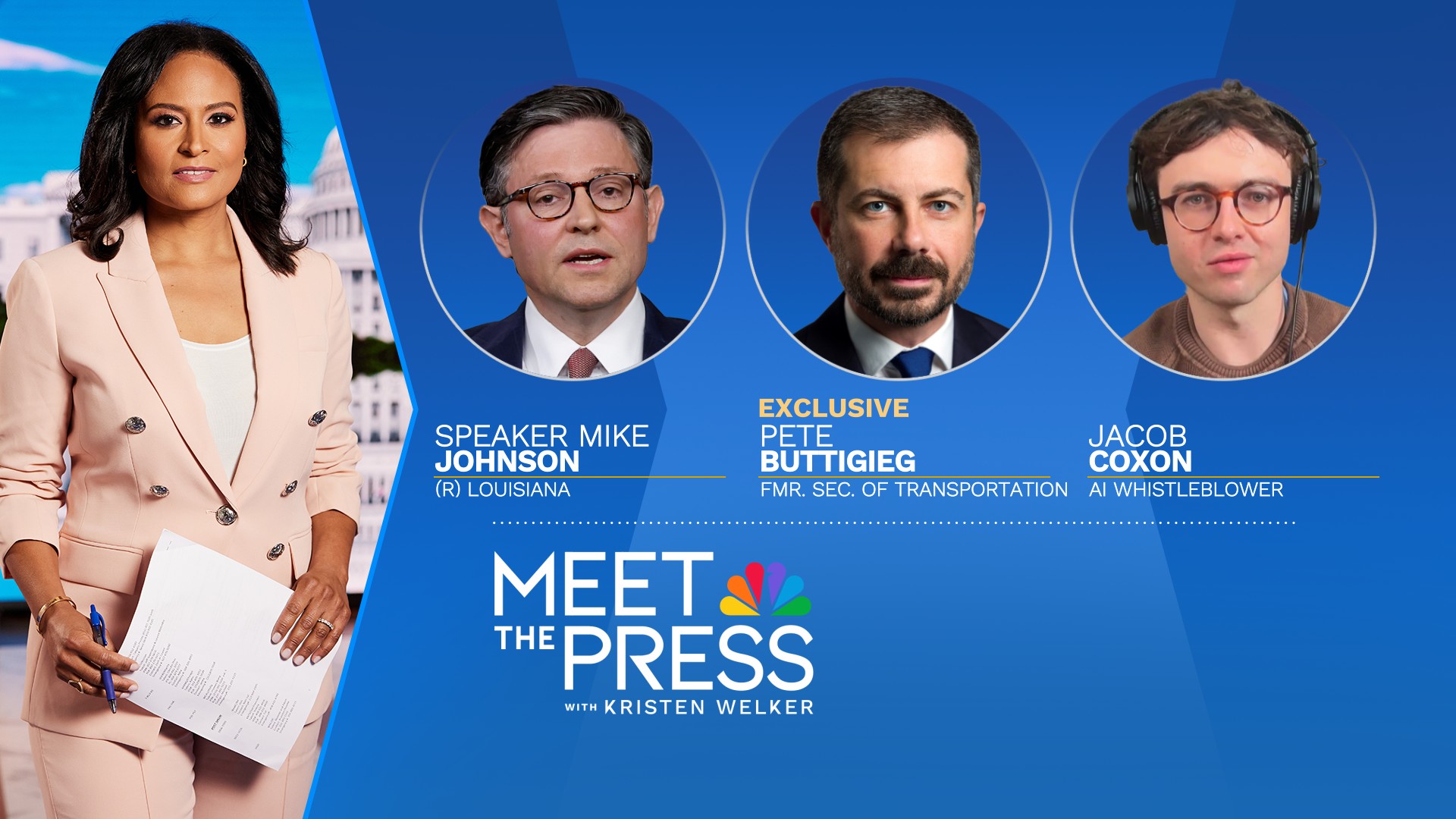 Sept. 13 — Speaker Mike Johnson, Pete Buttigieg and Jacob Coxon