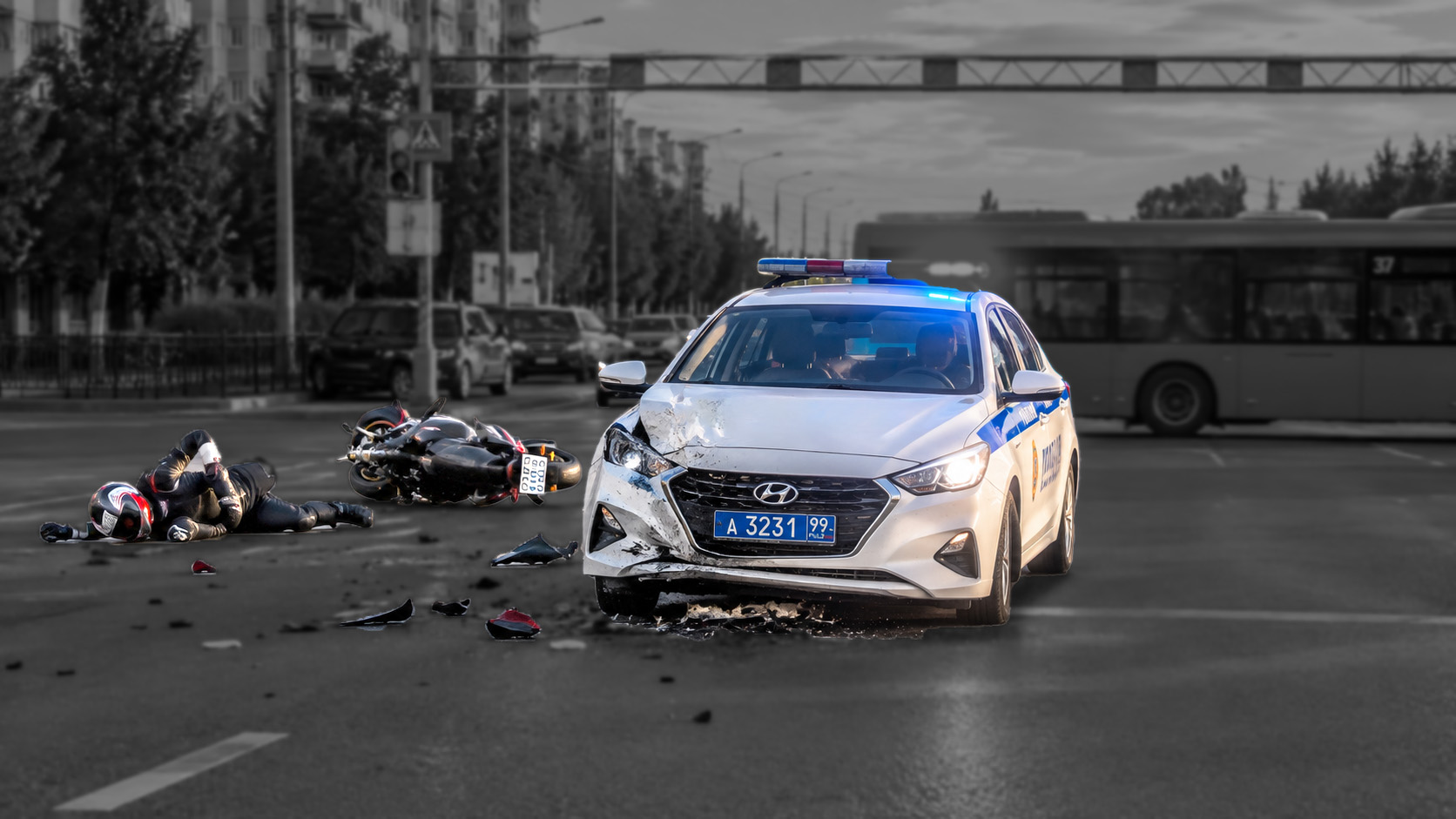 Motorbike incident caught on cam