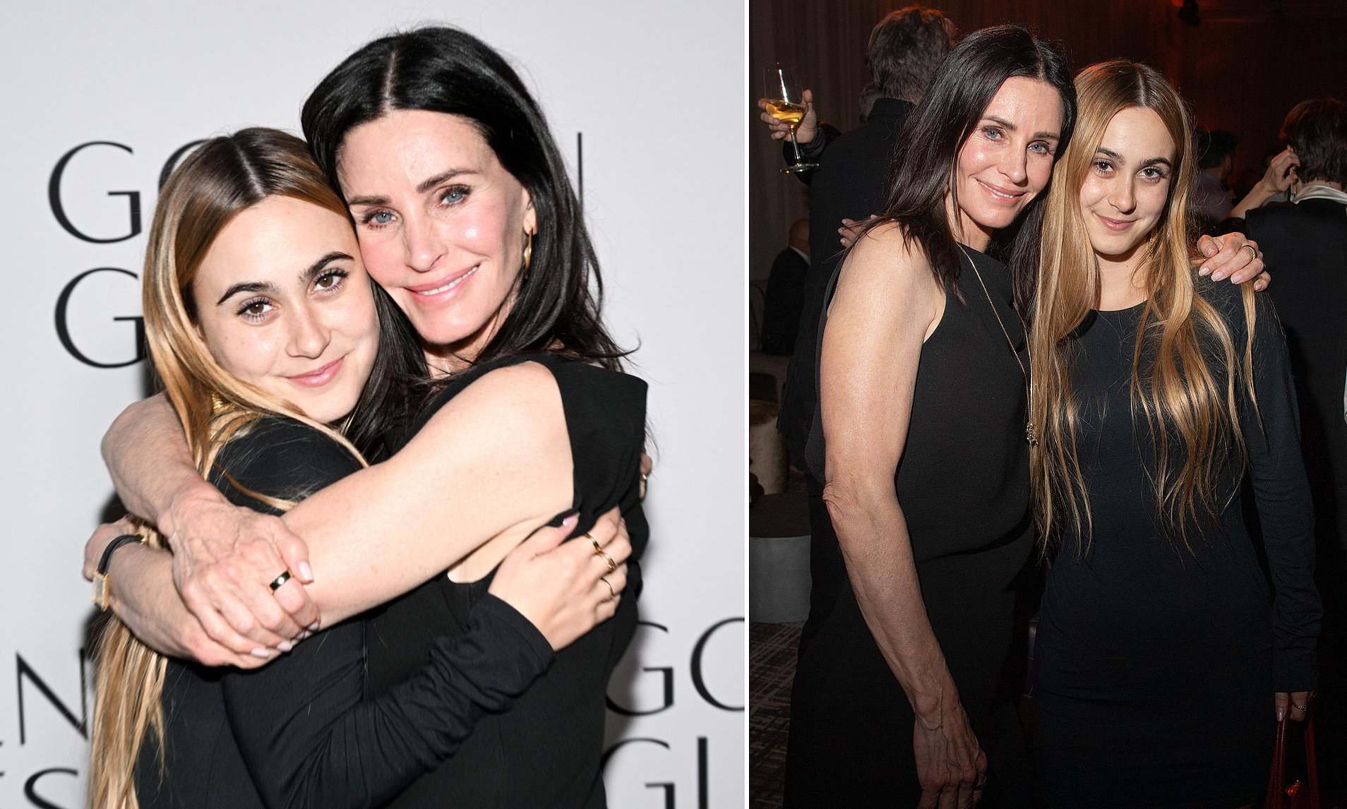 Courteney Cox, 62, hugs daughter Coco Arquette, 22, as they make rare red carpet appearance together