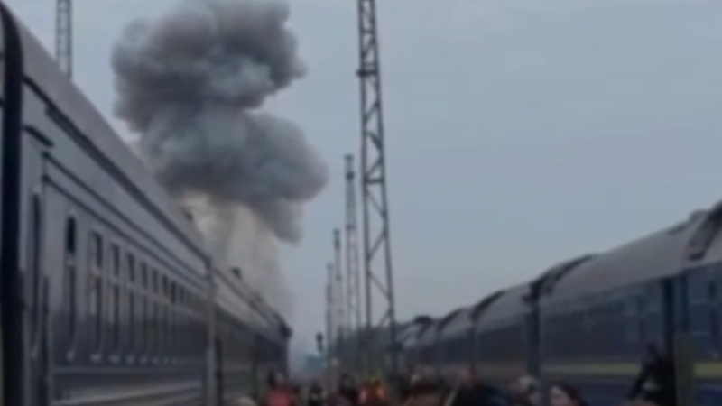 Russia attacks Ukrainian train just after Boris Johnson leaves station