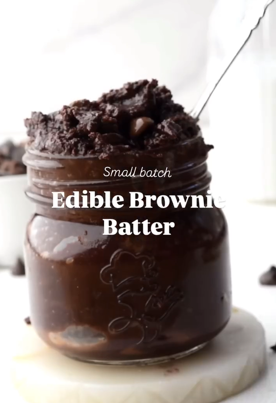 5 ingredient small batch brownie batter for two