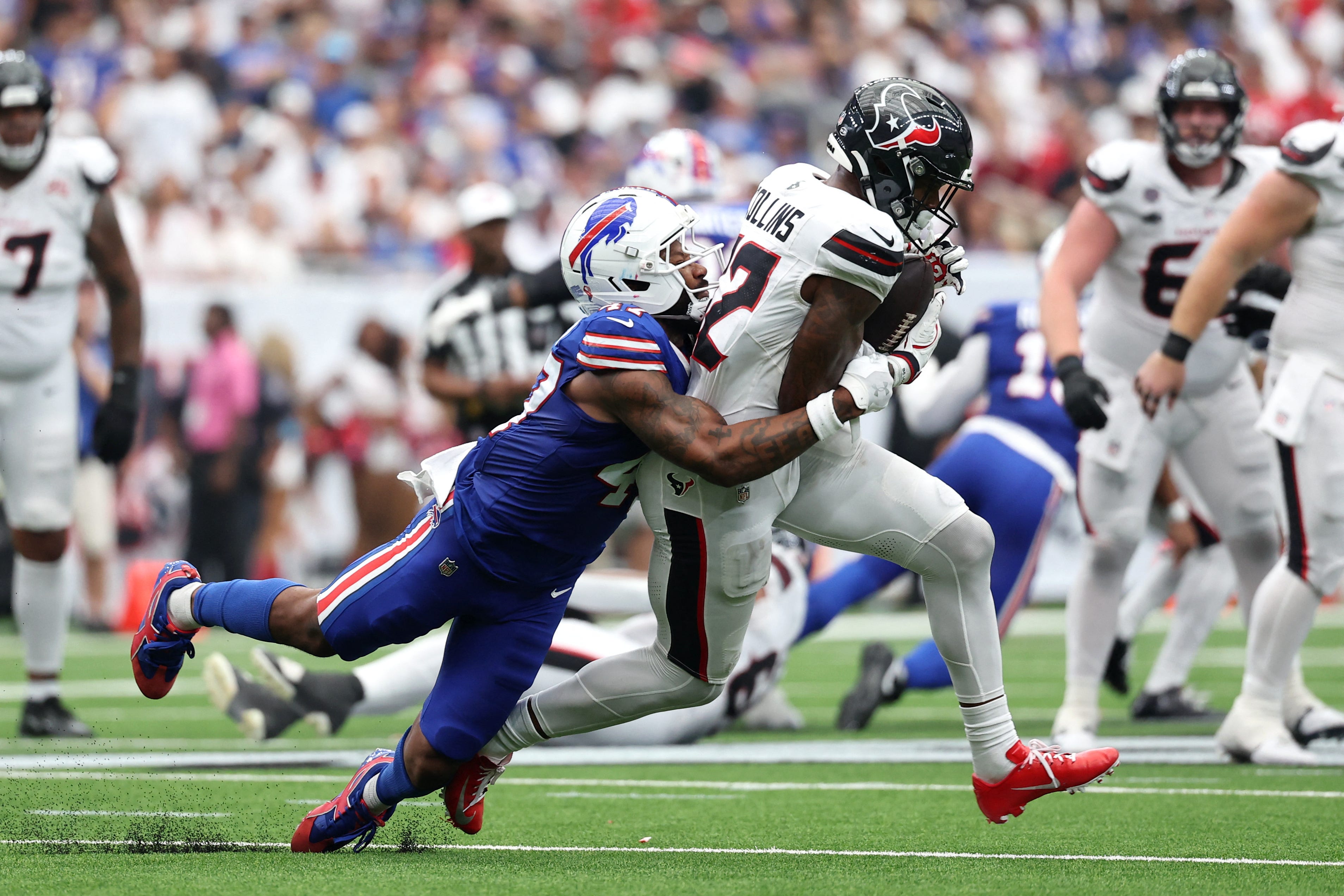 Texans OC Nick Caley reacts to WR Nico Collins returning vs Cowboys