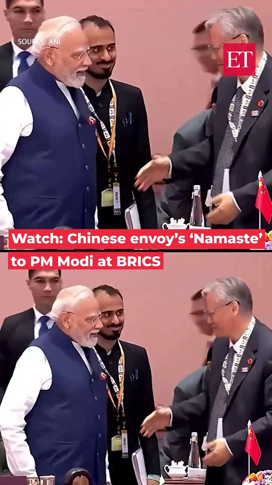 Chinese ambassador to India Xu Feihong’s namaste gesture to PM Modi ...