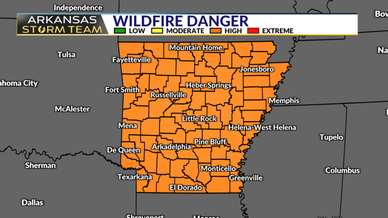 Arkansas Storm Team forecast: Extreme wildfire danger this weekend ...