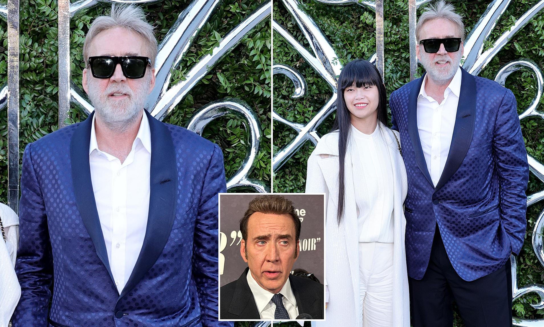 Nicolas Cage, 62, looks unrecognizable with full gray hair and beard ...