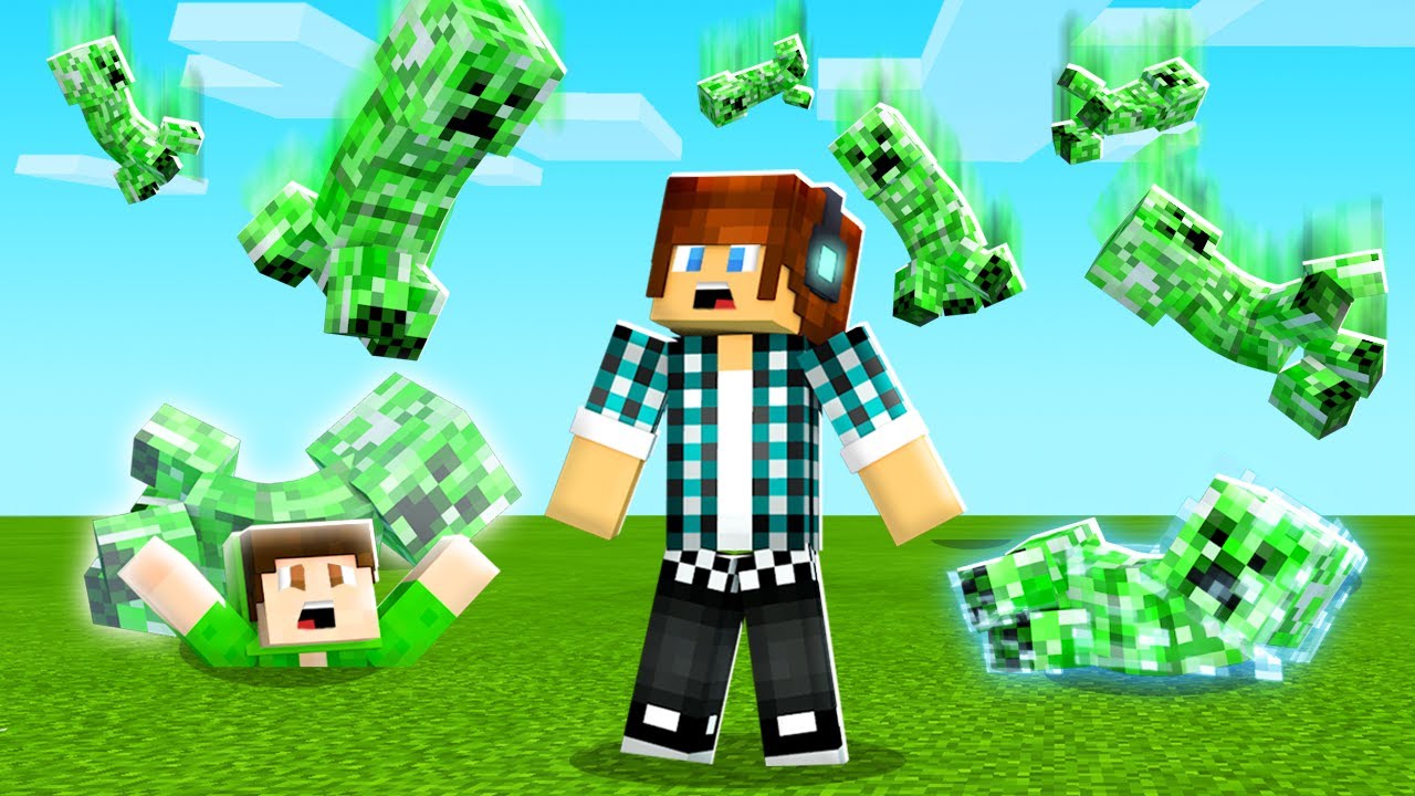 Chuva de creepers no Minecraft!