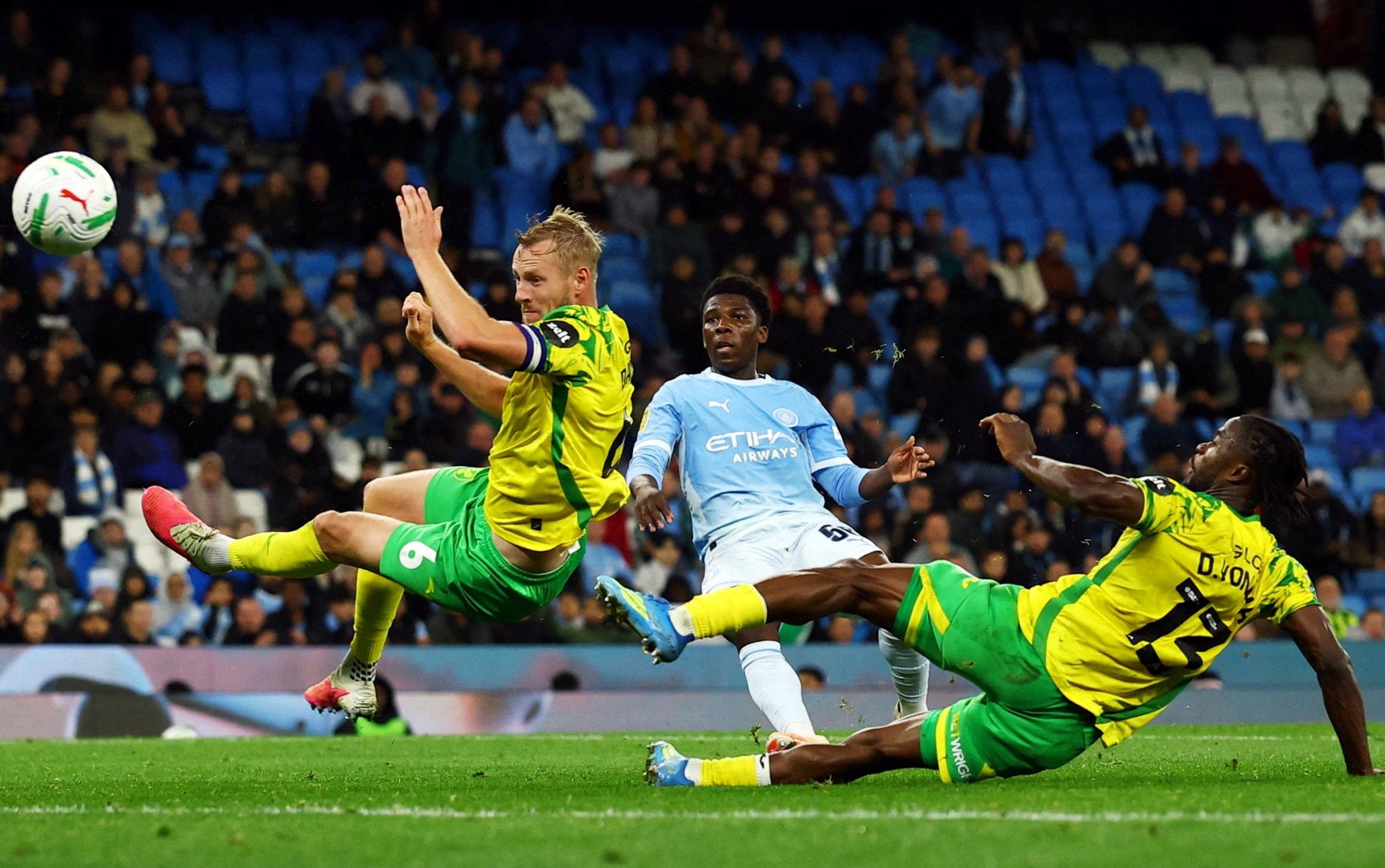 Ryan McAidoo made his senior debut for Manchester City in the League Cup against Norwich - Reuters/Phil Noble