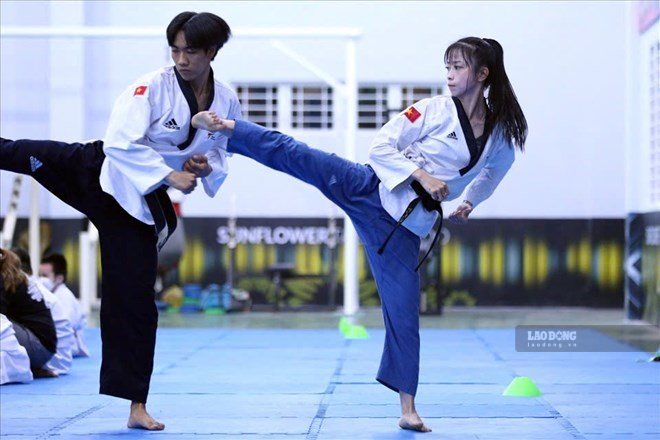 Võ sĩ Việt Nam đang đoạt 2 huy chương vàng giải quyền taekwondo vô địch thế giới 2026