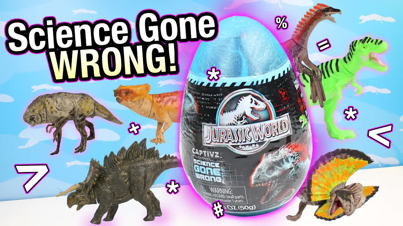 Science gone wrong Jurassic World Captivz Pop N Lock dinosaurs ...