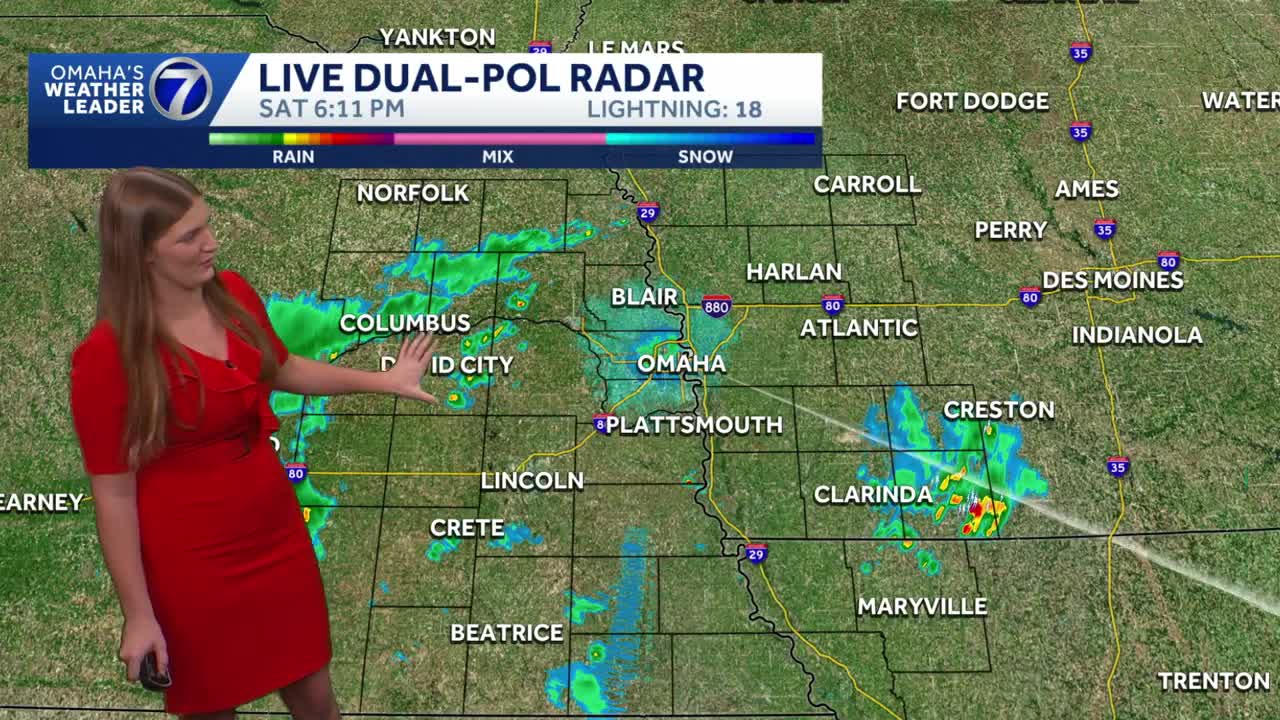 Spotty rain and storm chances continue across Omaha this weekend